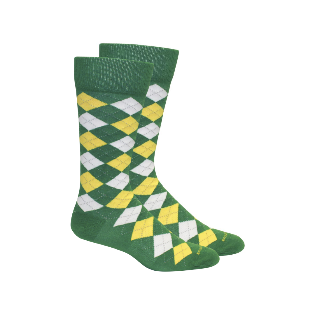 Argyle Socks: Purple-Orange