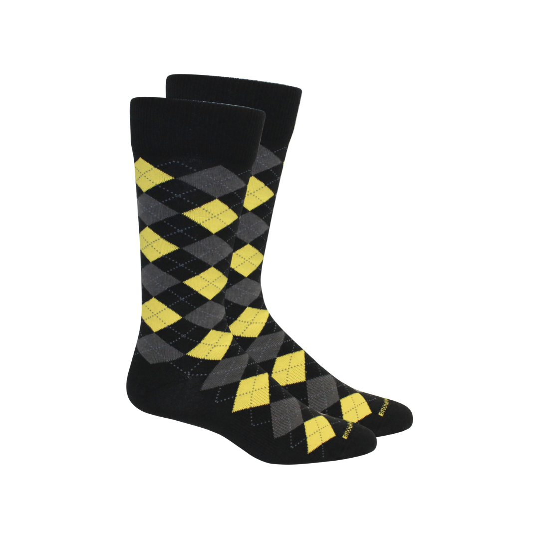 Argyle Socks: Purple-Orange