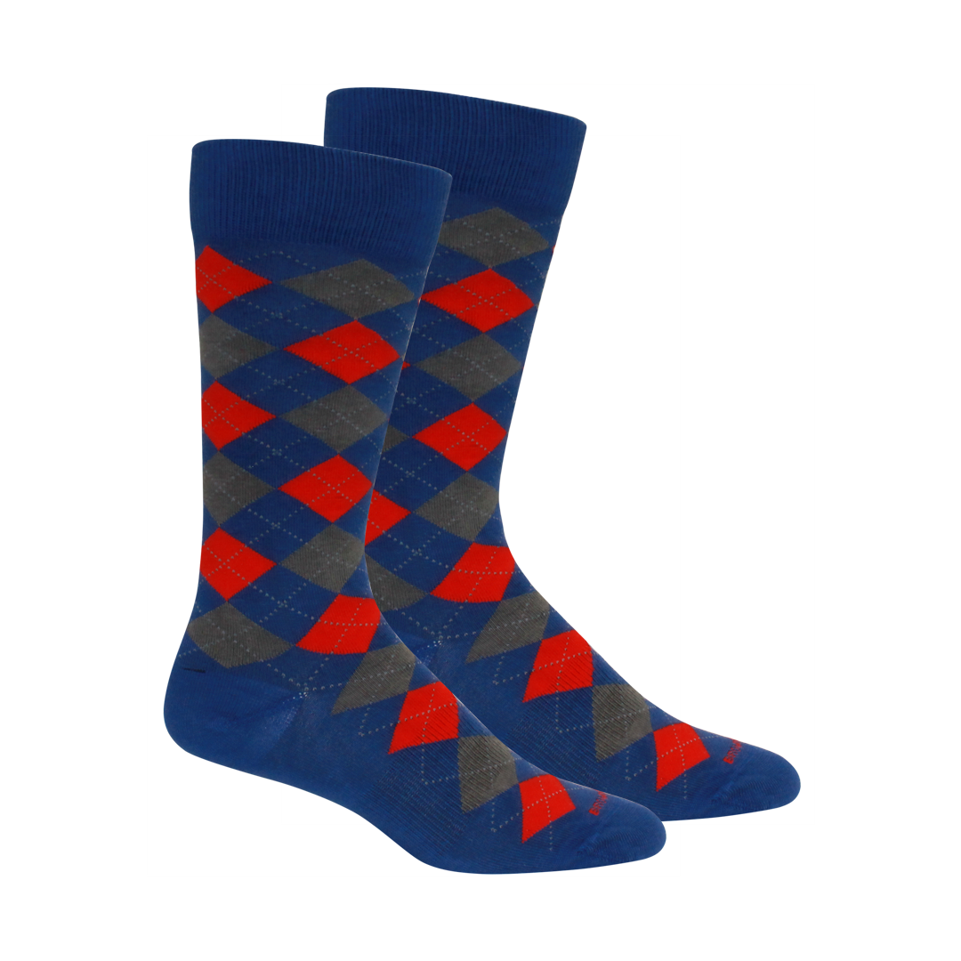 Argyle Socks: Purple-Orange