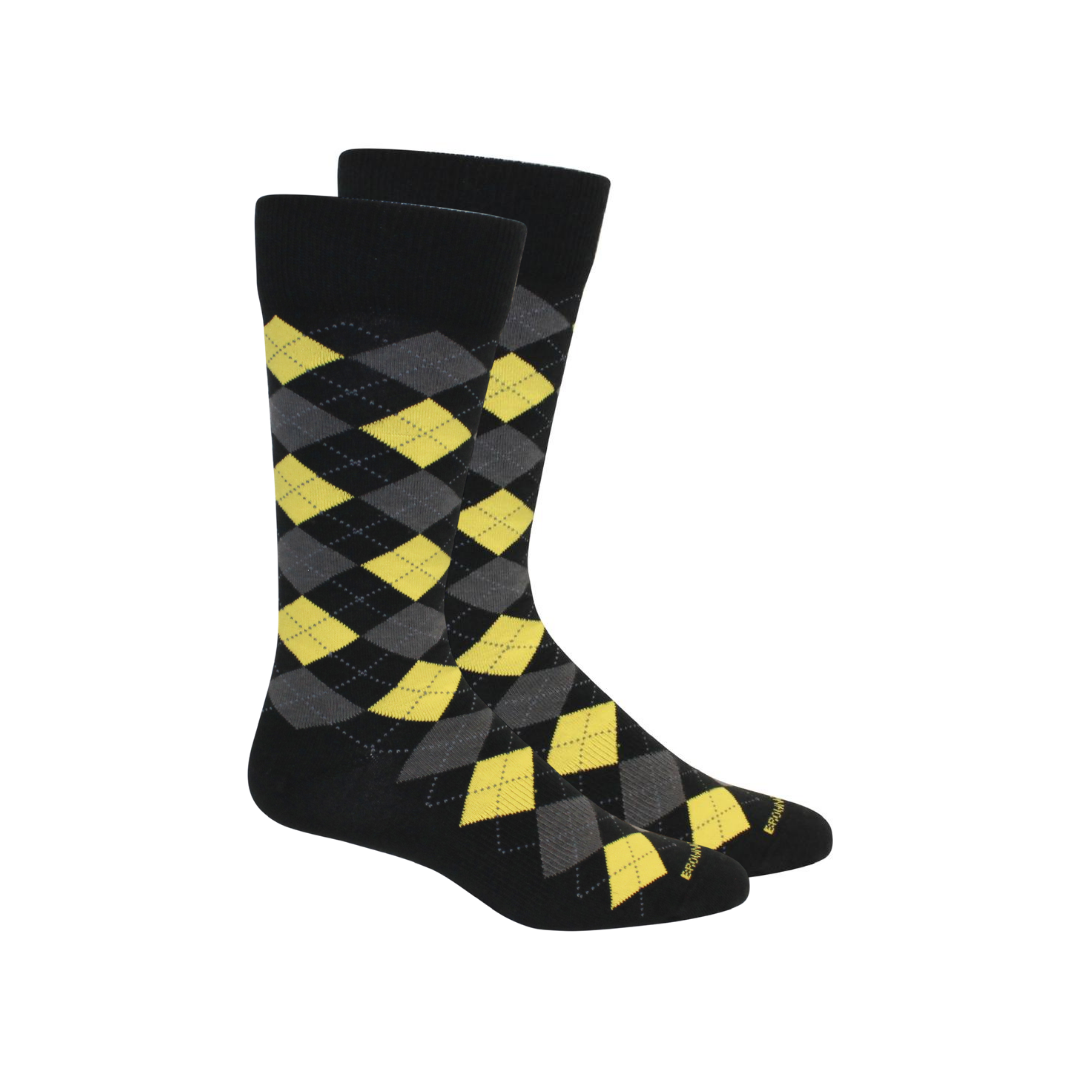 Argyle Socks: Purple-Orange