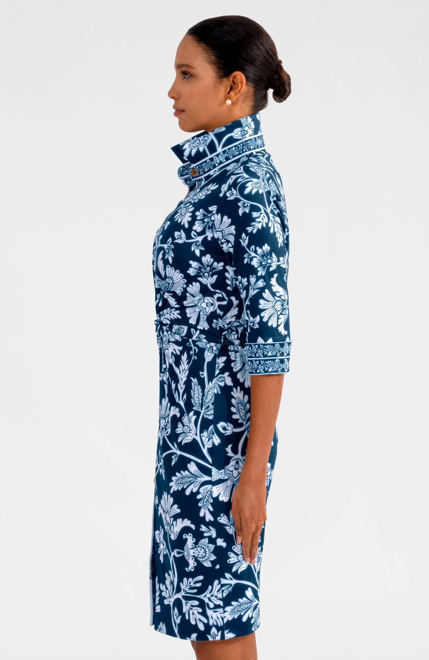 Twist & Shout Dress- Stunning Stippling: Orange / M