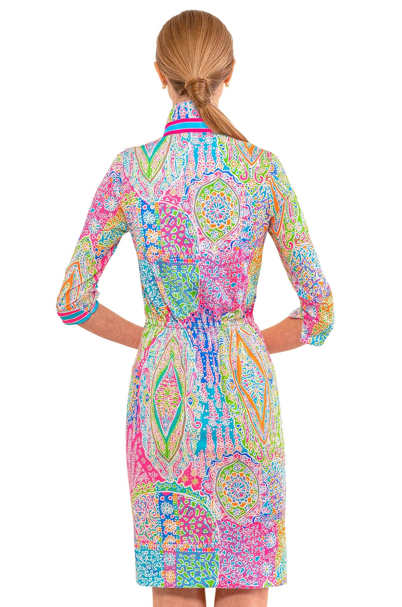 Twist & Shout Dress - Grand Bazaar: Turquoise / M