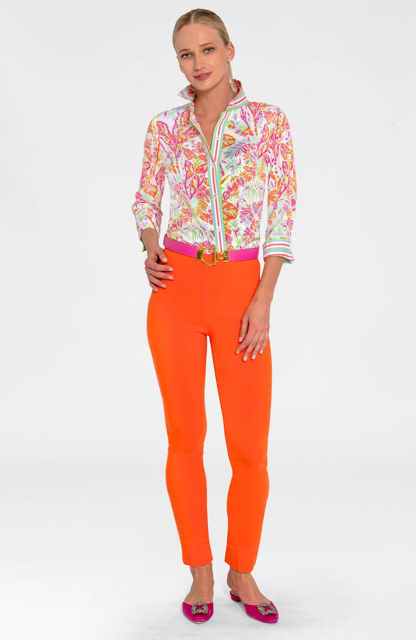 Boyfriend Shirt - Vintage Vines: Brights / L