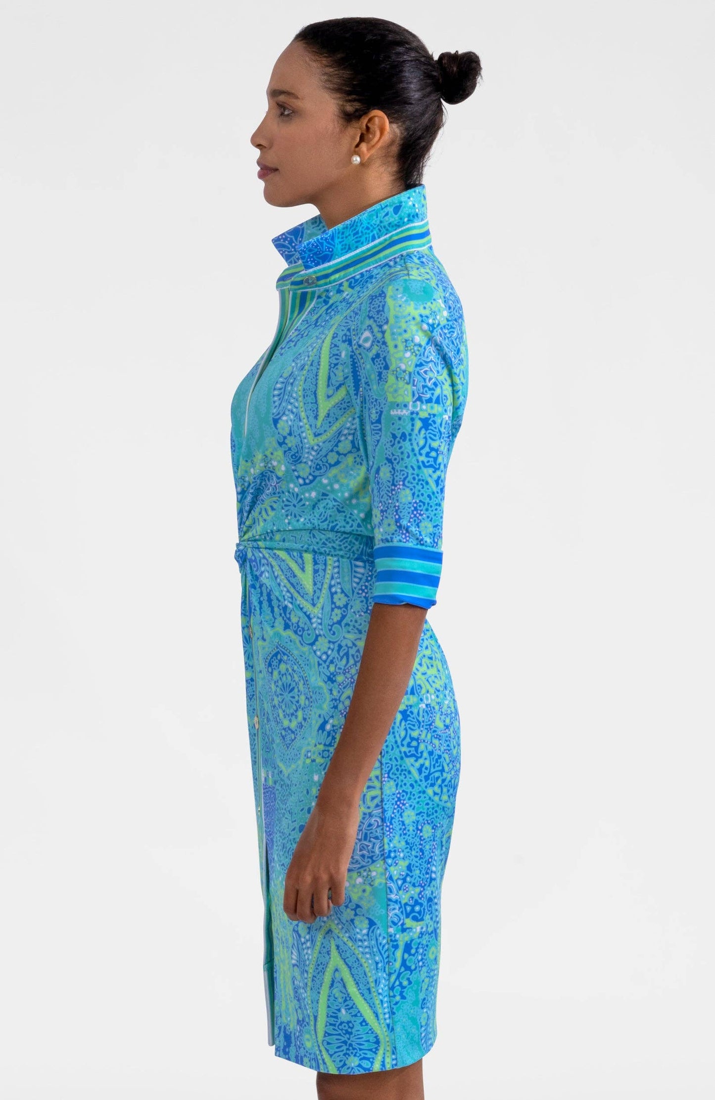 Twist & Shout Dress - Grand Bazaar: Turquoise / M