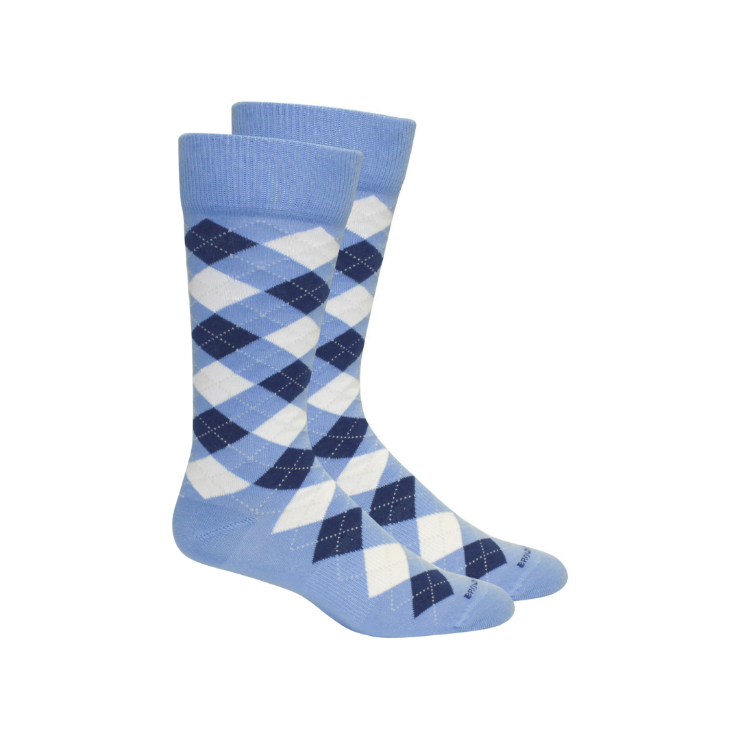 Argyle Socks: Purple-Orange