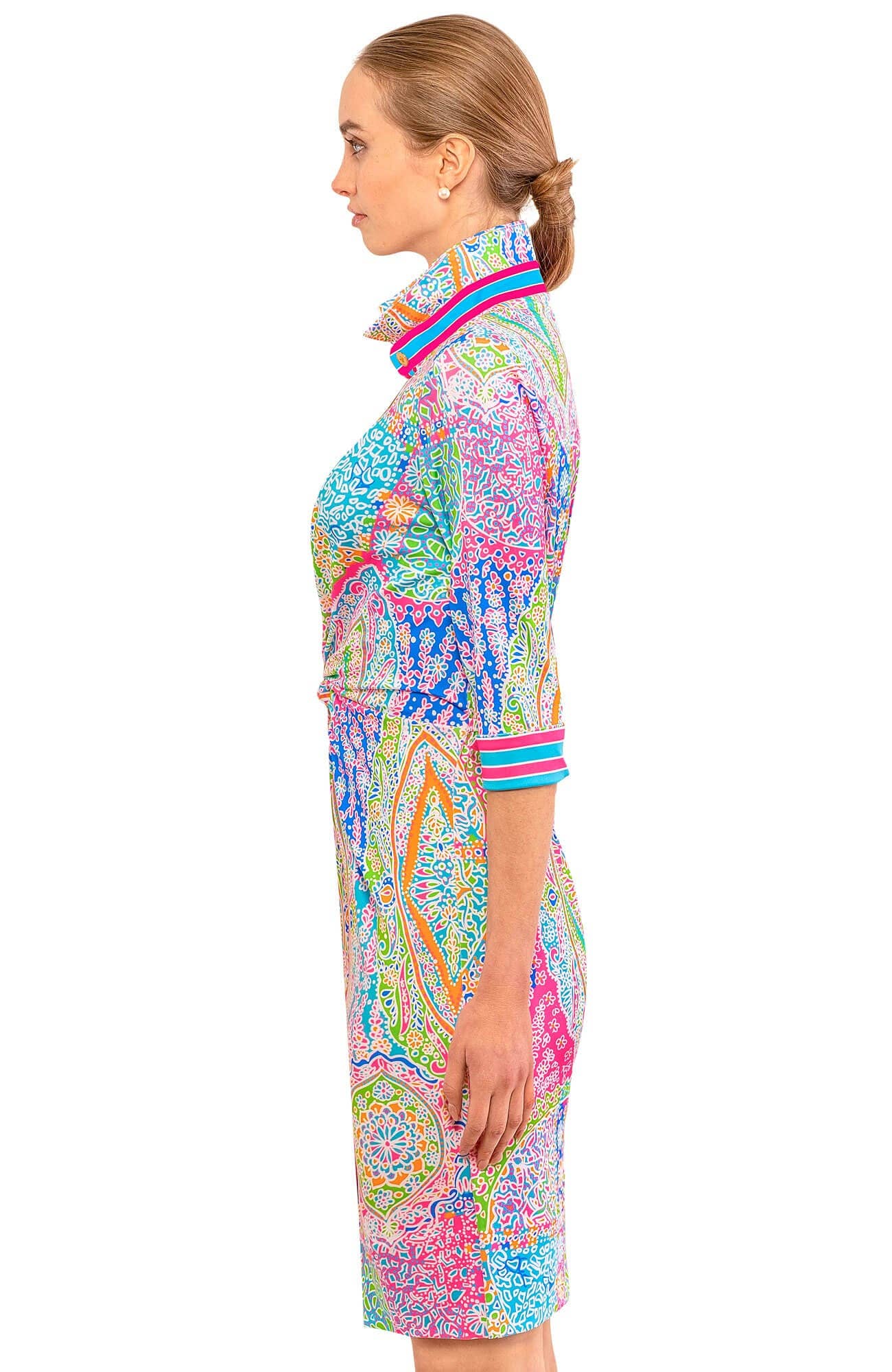 Twist & Shout Dress - Grand Bazaar: Turquoise / M