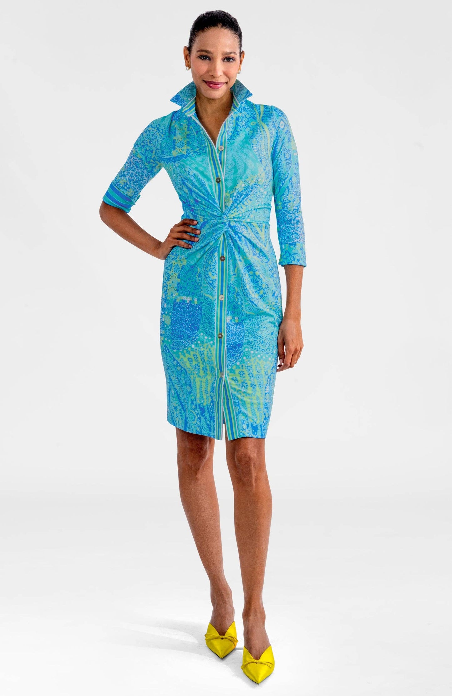Twist & Shout Dress - Grand Bazaar: Turquoise / M