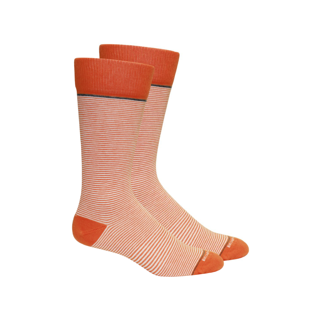 Stand Up Stripe Socks: Purple-Orange / Large