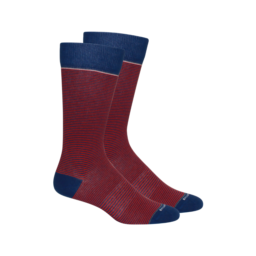 Stand Up Stripe Socks: Purple-Orange / Large