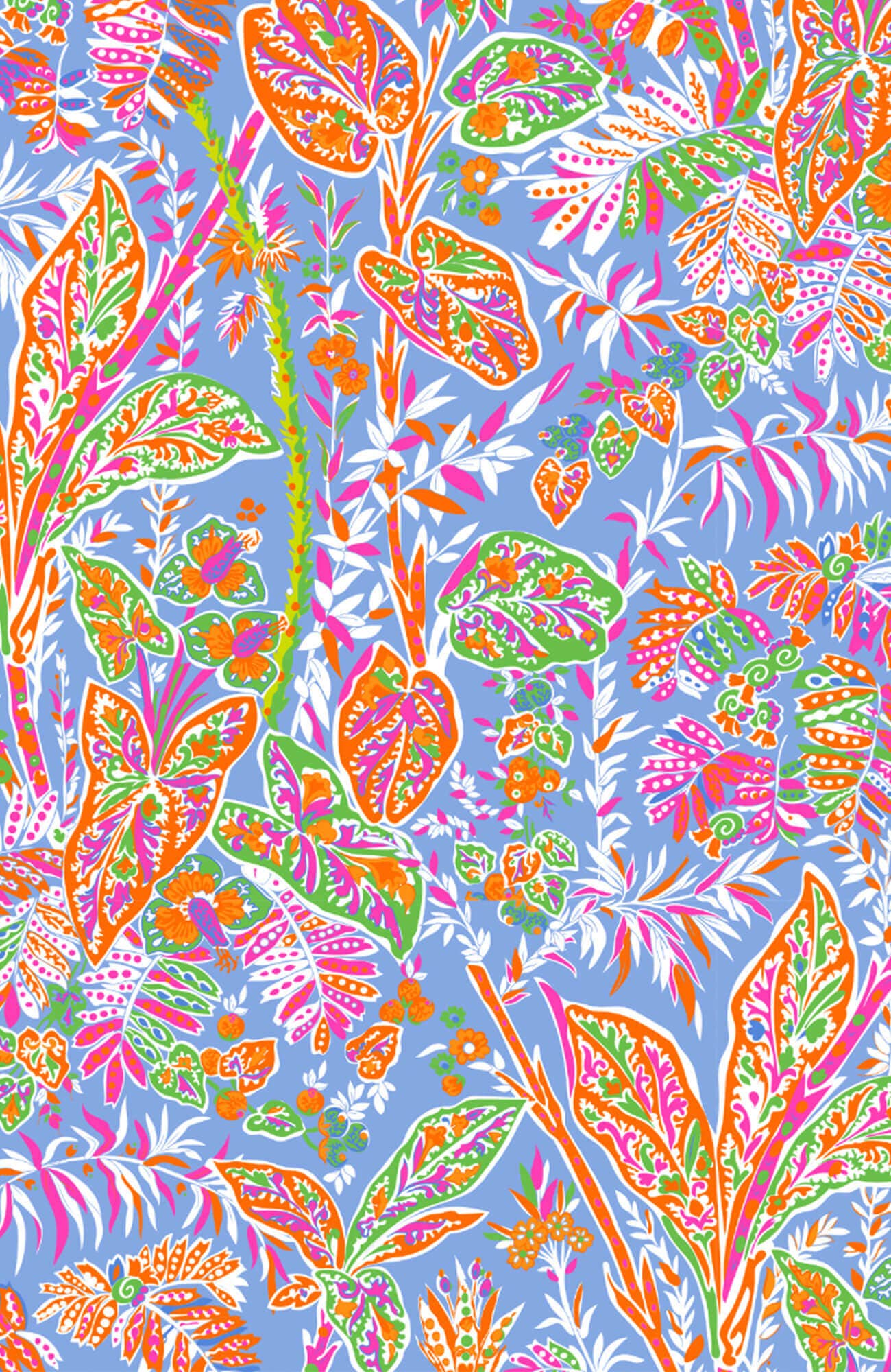Twirly Whirly Dress - Vintage Vines: Periwinkle / M