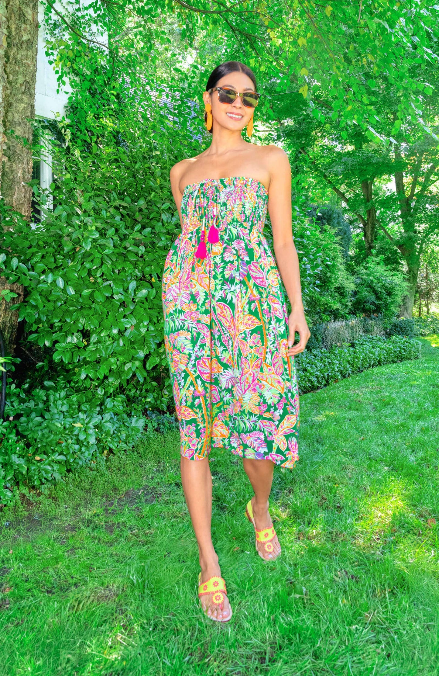 Haight Ashbury Dress - Vintage Vines: Navy