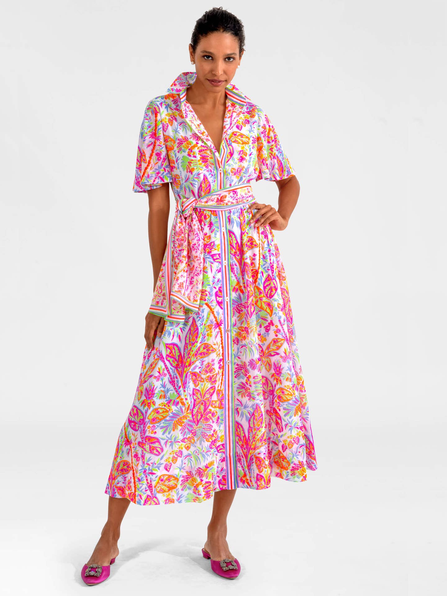 Panache Dress - Vintage Dress: Brights / L