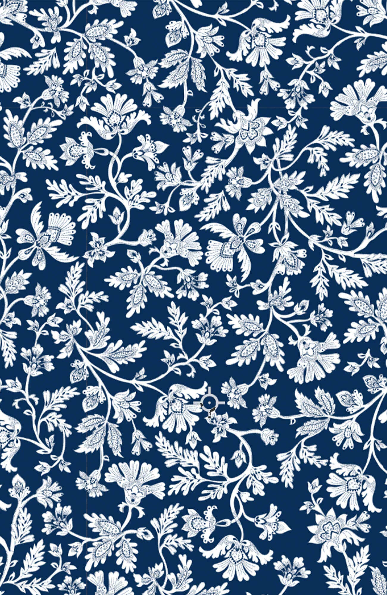 Split Neck Dress - Stunning Stippling: Navy / S