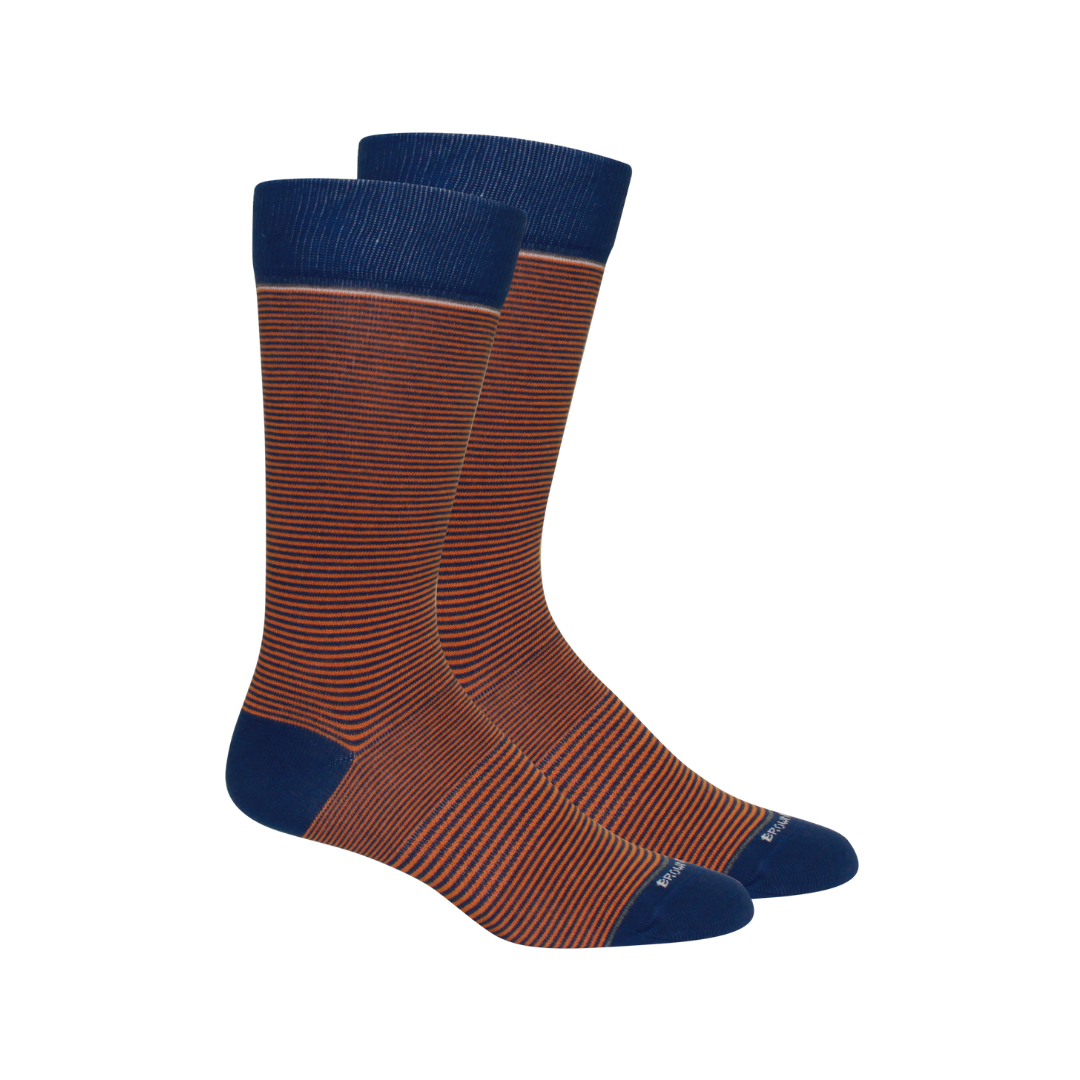 Stand Up Stripe Socks: Purple-Orange / Large