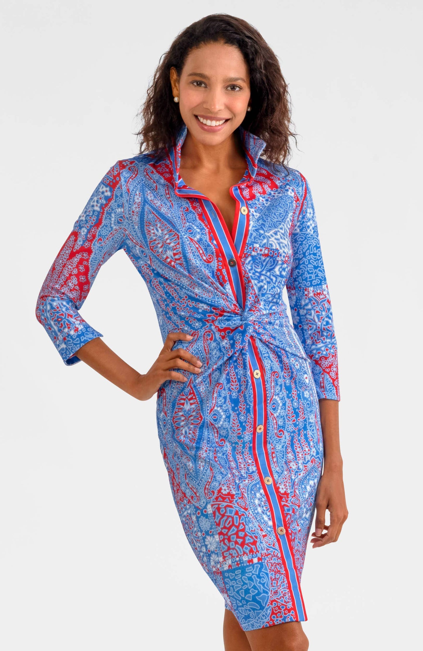 Twist & Shout Dress - Grand Bazaar: Turquoise / M