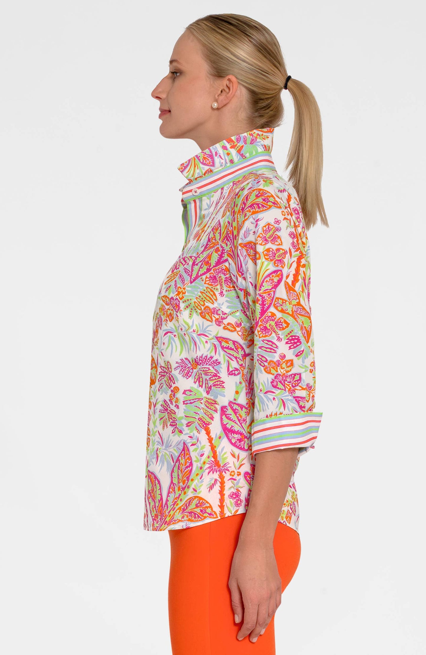 Boyfriend Shirt - Vintage Vines: Brights / L