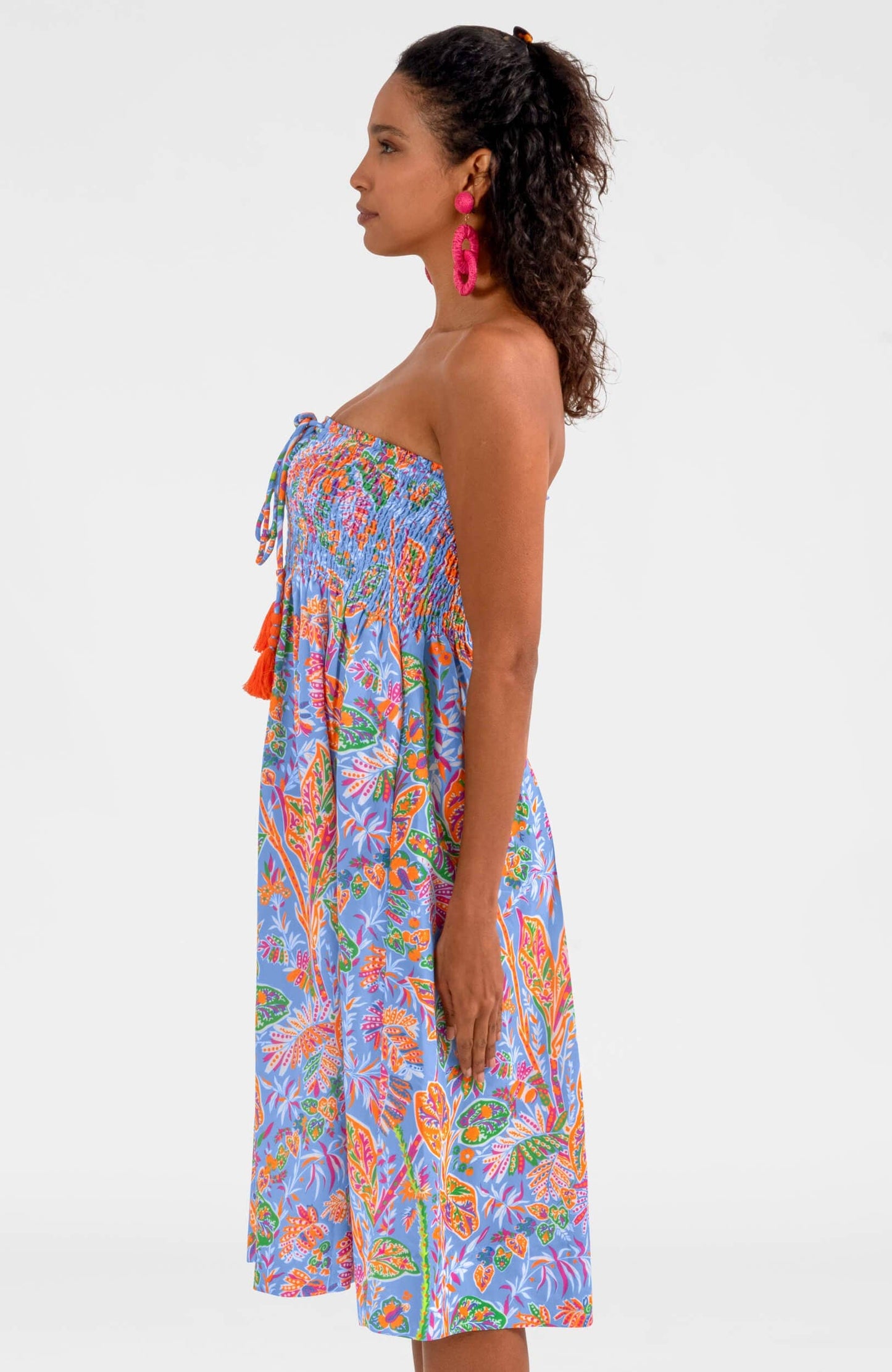 Haight Ashbury Dress - Vintage Vines: Periwinkle