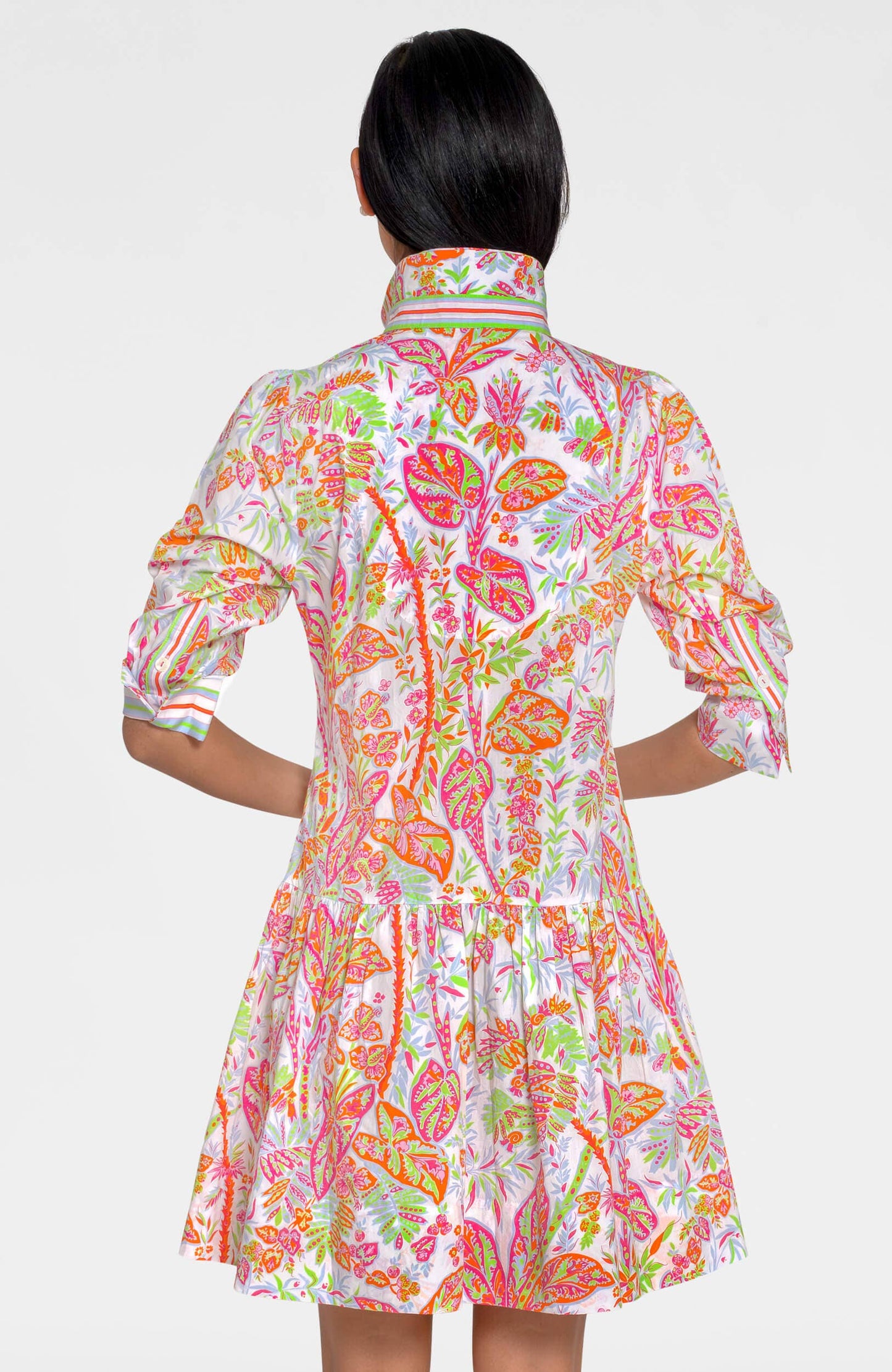 So Sweet Dress - Vintage Vines: Navy/Kelly / L