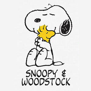 Snoopy &amp; Woodstock - Mens Crew Folded