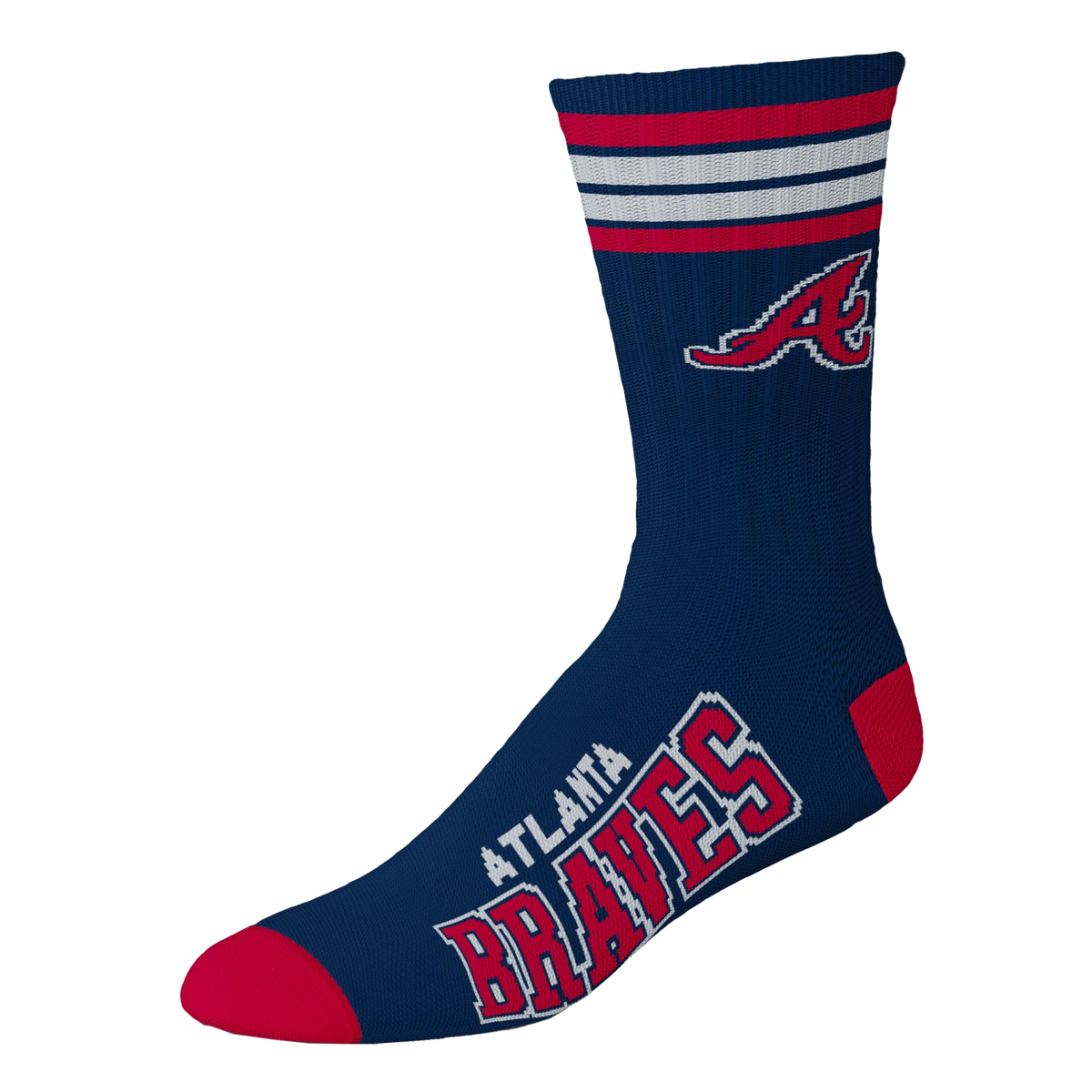 Atlanta Braves - 4 Stripe Deuce Socks - Youth