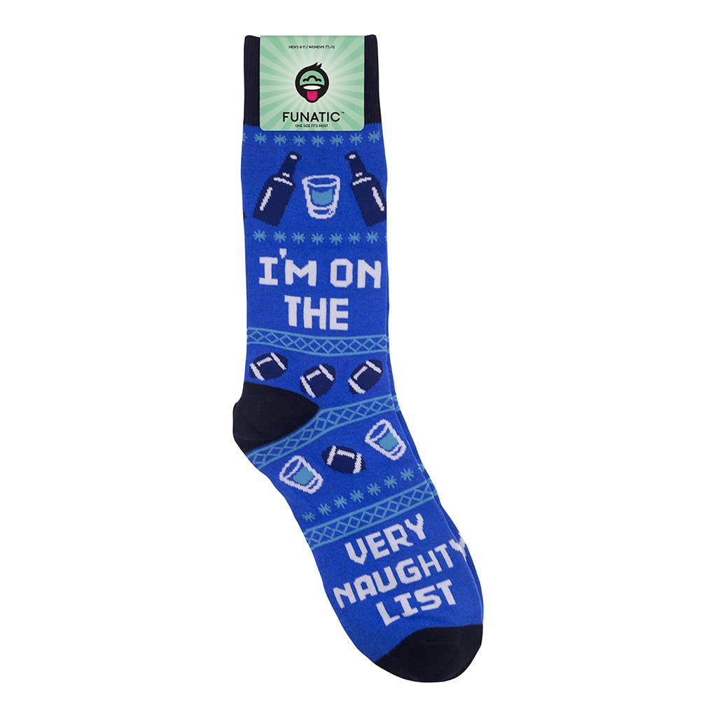 I’m On The Very Naughty List Christmas Socks