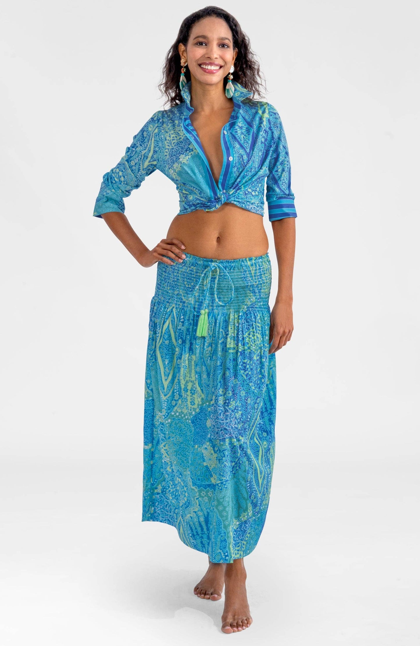 Haight Ashbury Skirt - Grand Bazaar: Turquoise / One Size
