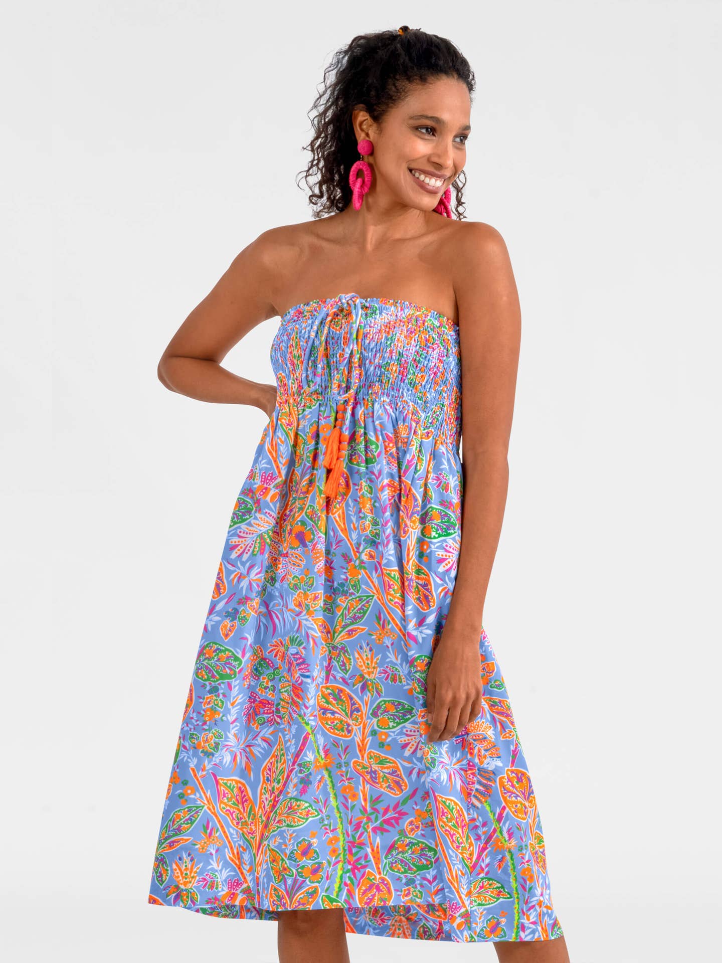 Haight Ashbury Dress - Vintage Vines: Periwinkle