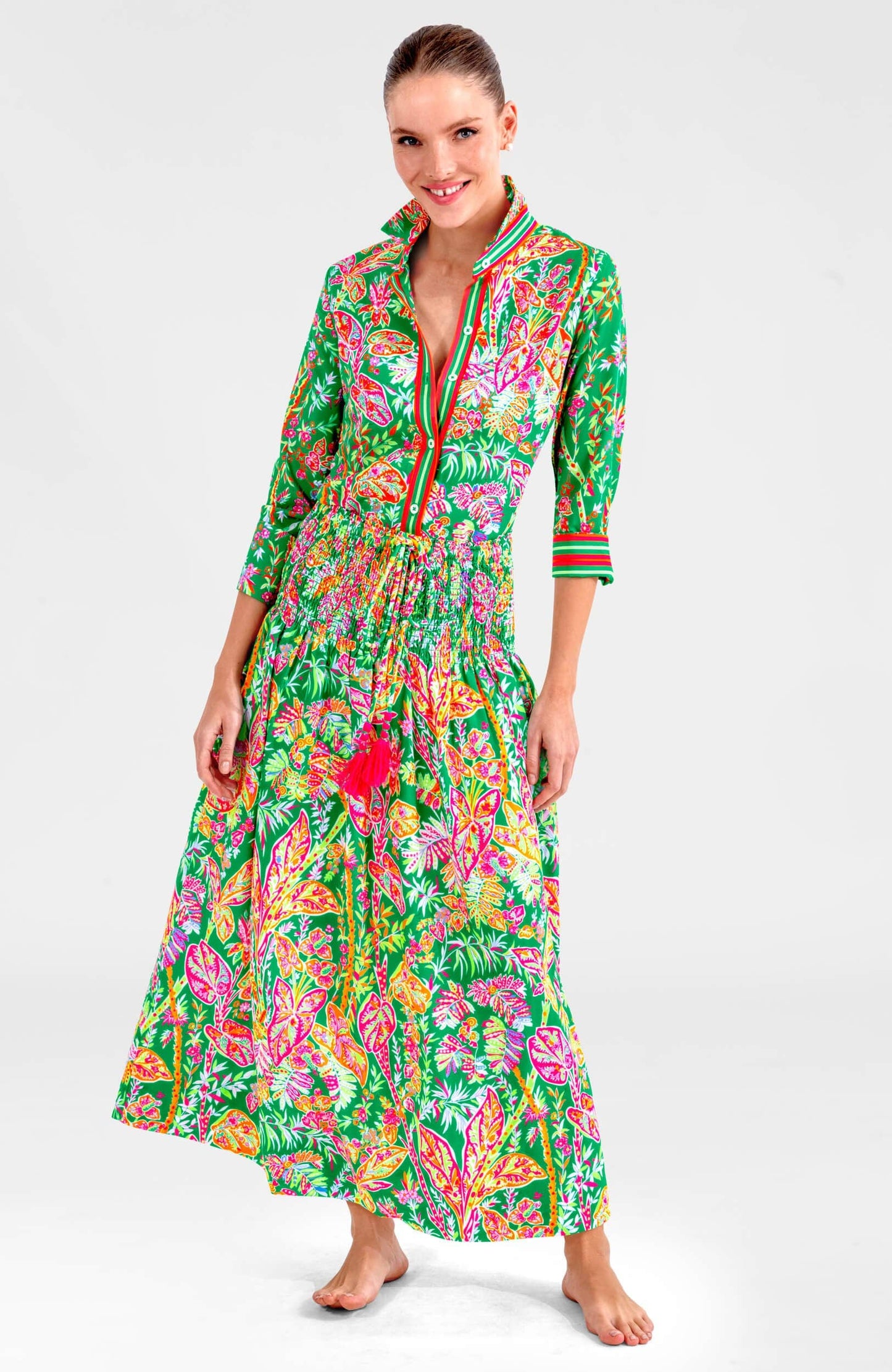 Haight Ashbury Dress - Vintage Vines: Periwinkle