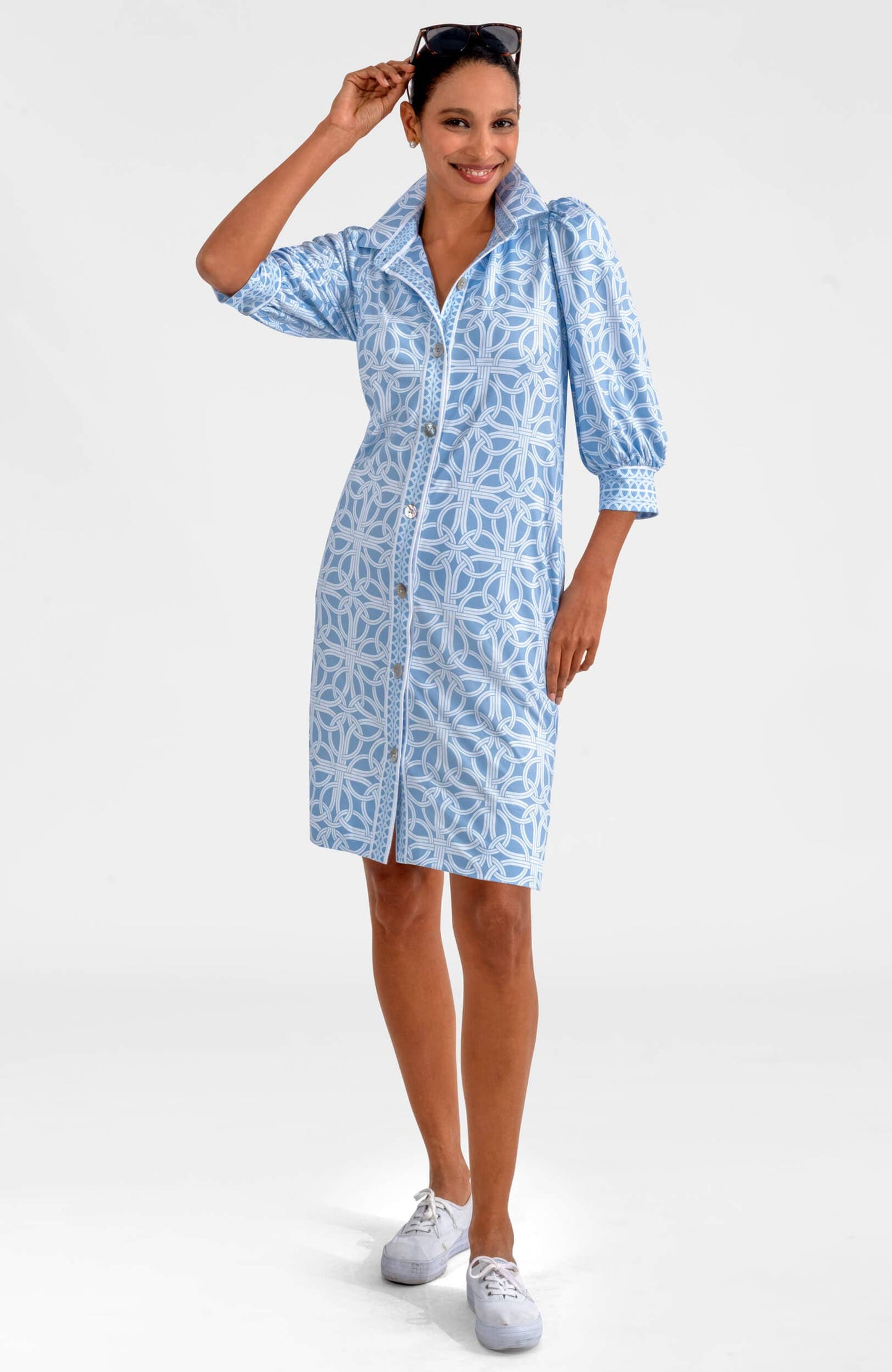 Swagger Dress - Ring Toss: Peri / M