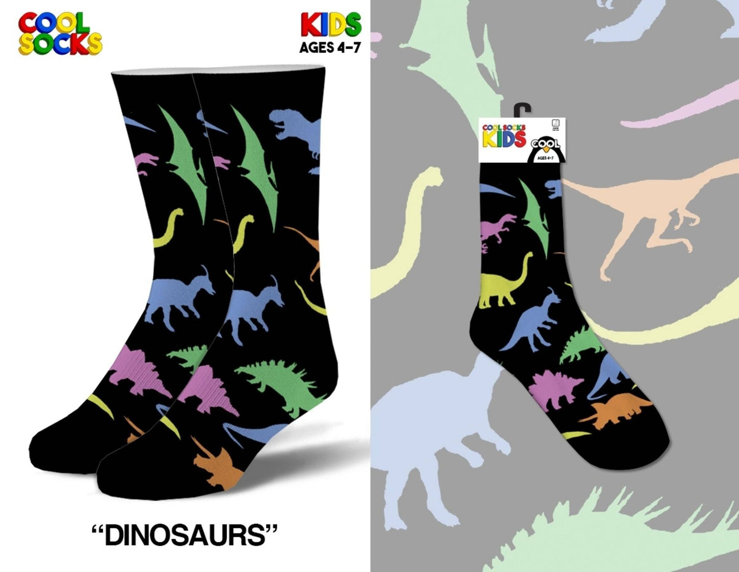 Dinosaurs 4-7 Socks - Kids