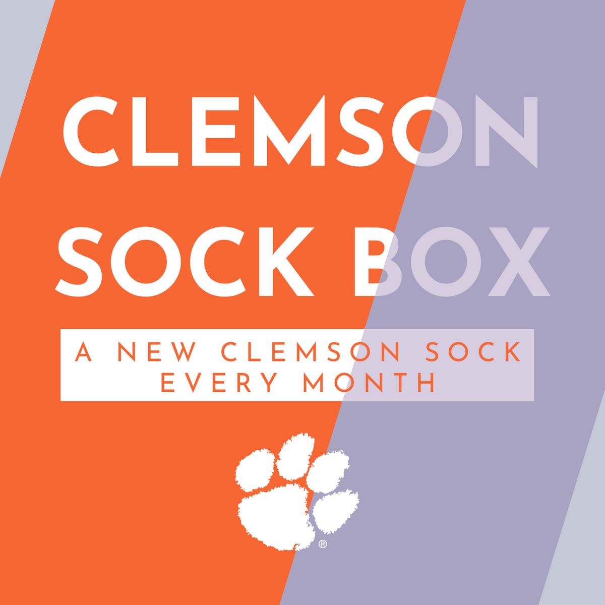 Clemson Sock Box