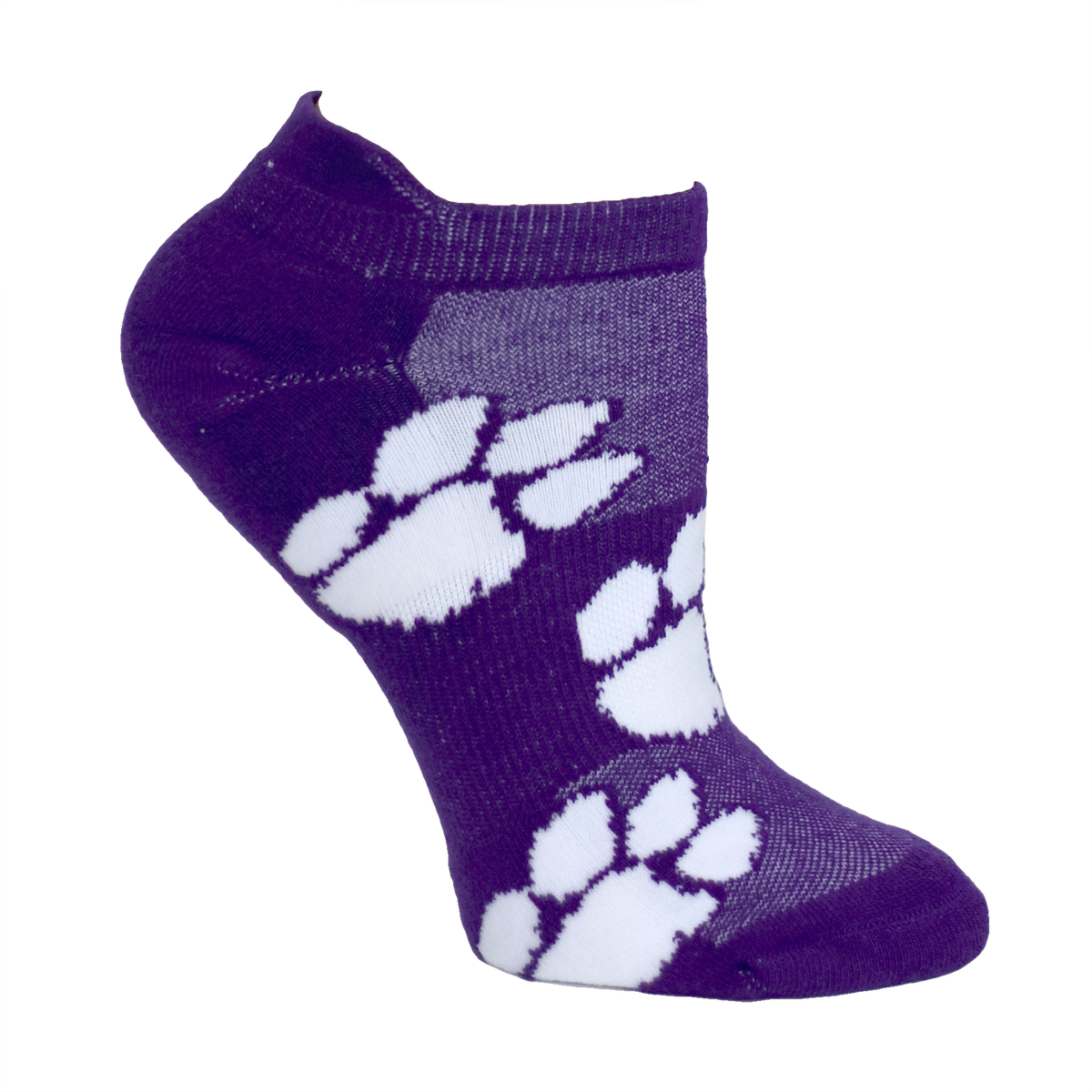 Clemson Purple with Allover Paw - No Show
