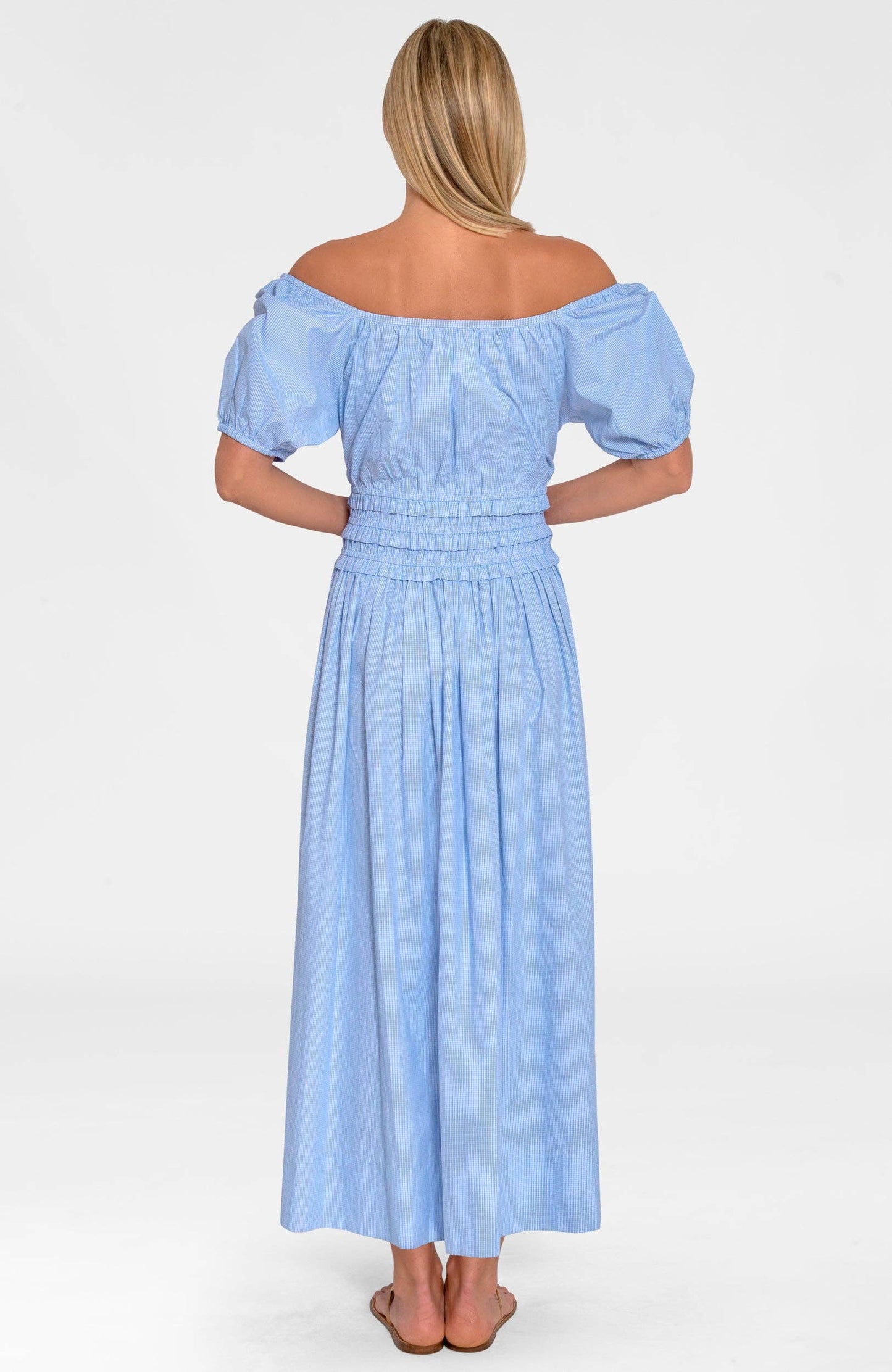 The Julie Dress - Gingham: Navy / M