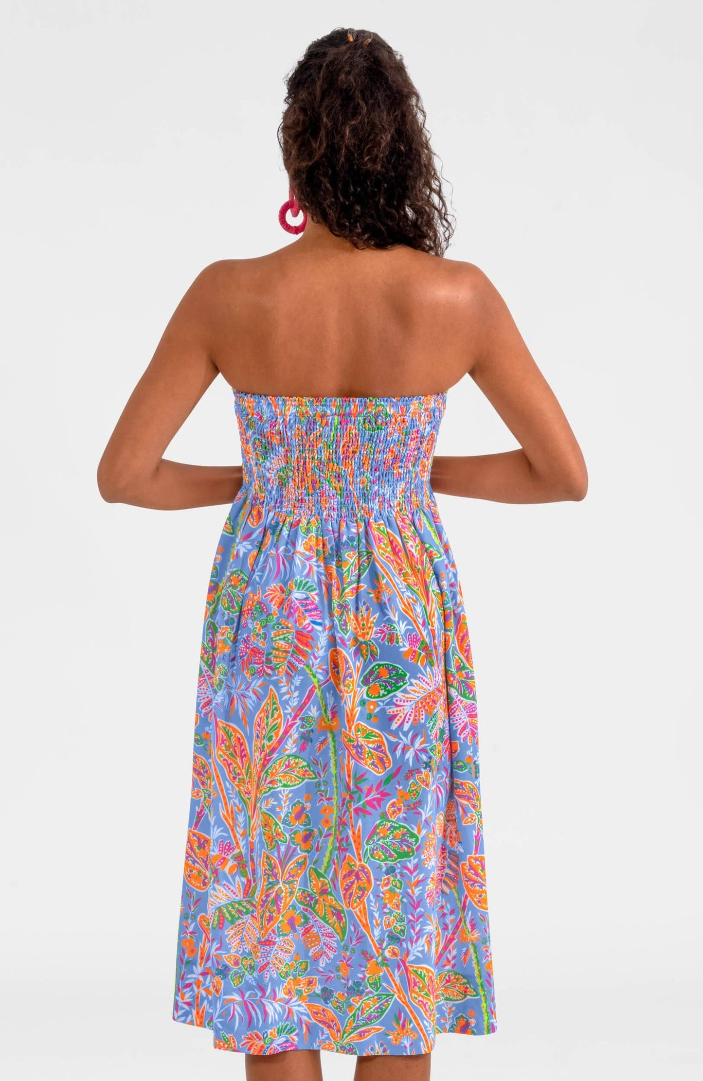 Haight Ashbury Dress - Vintage Vines: Periwinkle