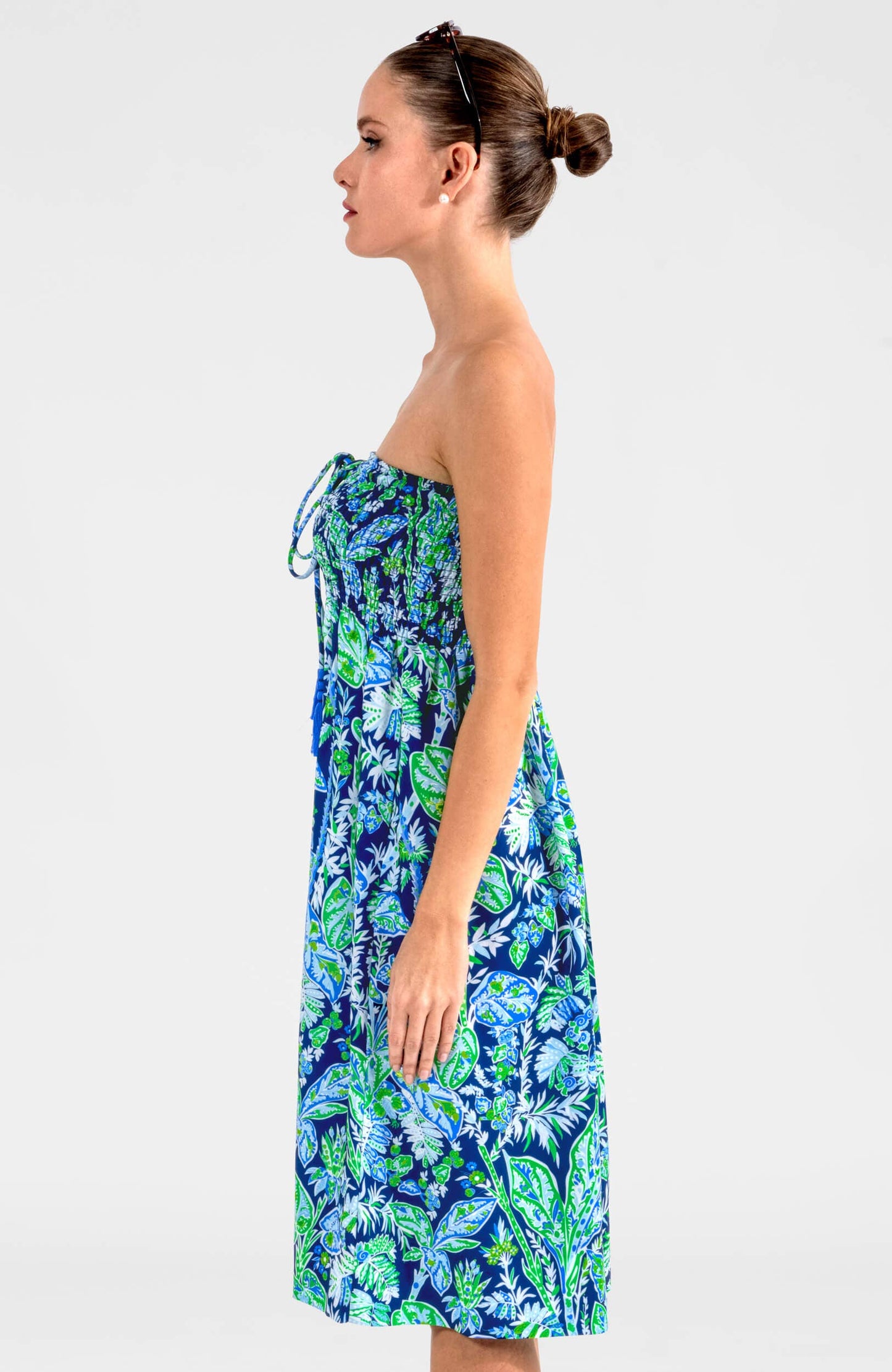 Haight Ashbury Dress - Vintage Vines: Periwinkle