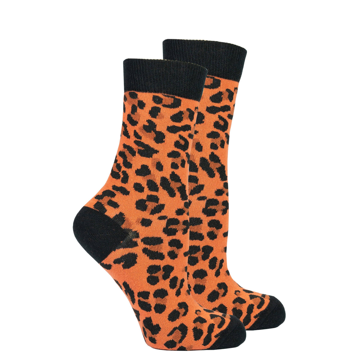 Leopard Crew Socks - Womens