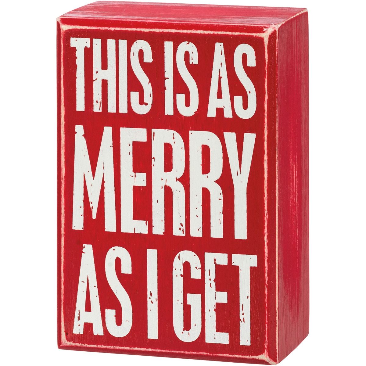 Box Sign &amp; Sock Set - This Is As Merry As I Get