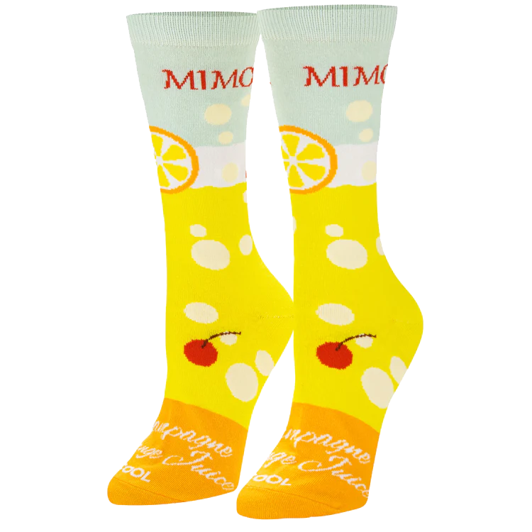 Mimosa Recipe Socks - Womens