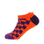 Orange & Purple Checkered Ankle Socks