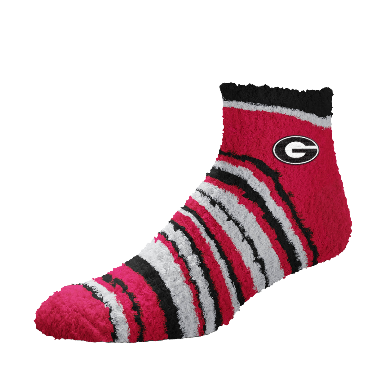 Georgia Bulldogs - Muchas Rayas Socks - Fuzzy Ankle