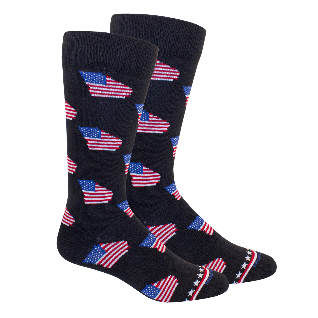 Georgia USA Socks - Navy