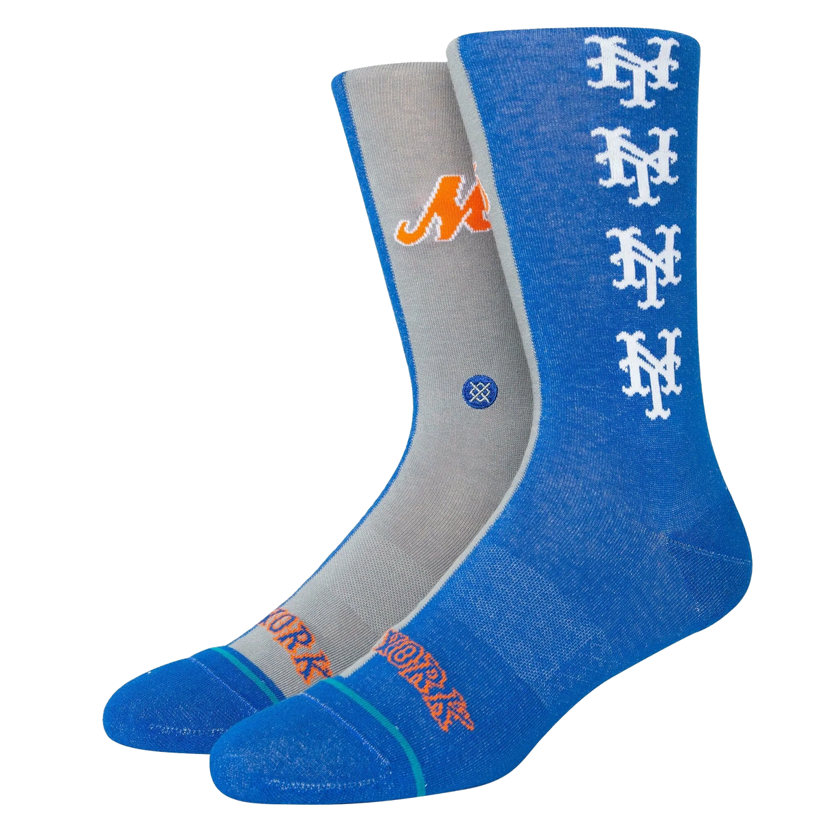 New York Mets Split Crew Socks - Large