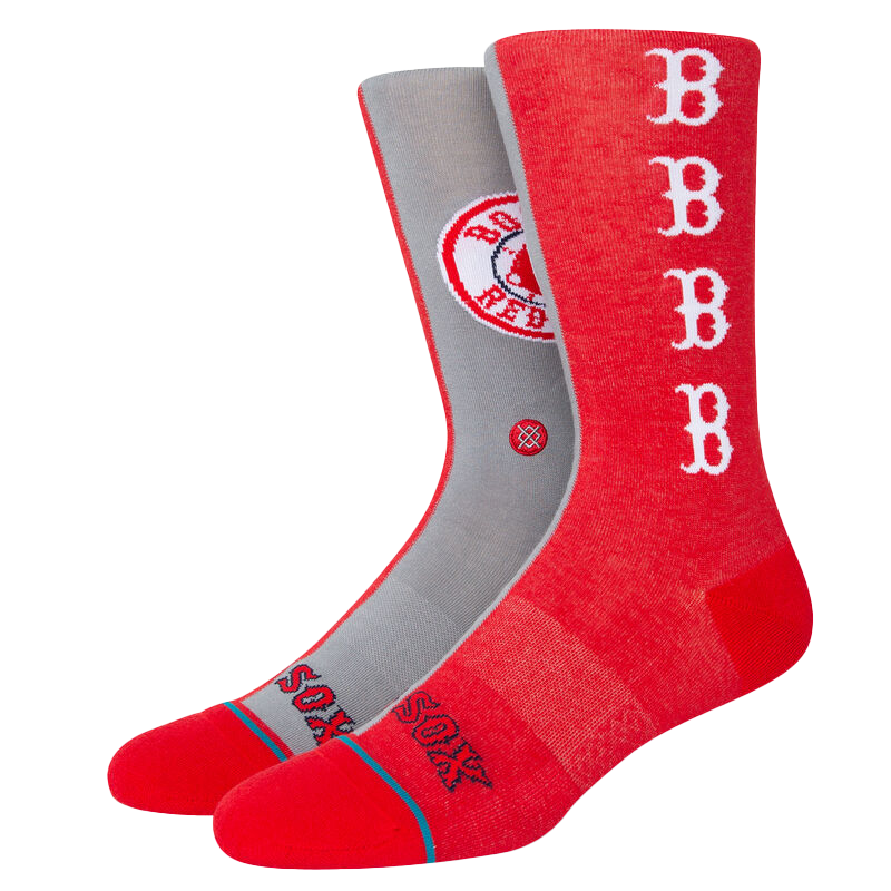 Boston Red Sox Split Crew Socks - Large