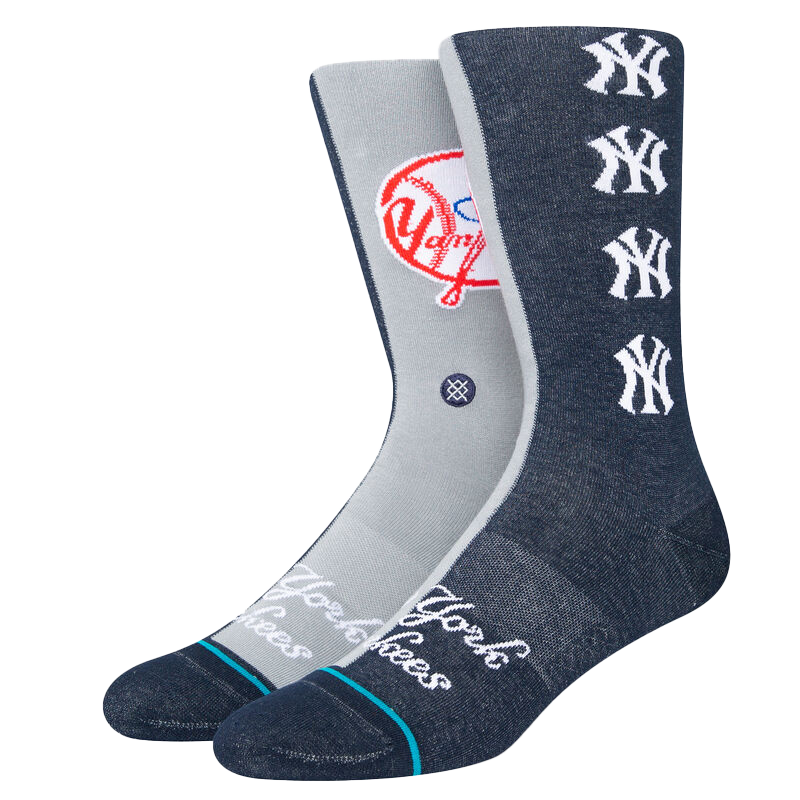 New York Yankees Split Crew Socks - Large