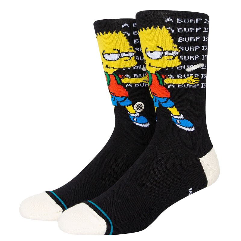 The Simpsons Crew Socks - Troubled Black - Large