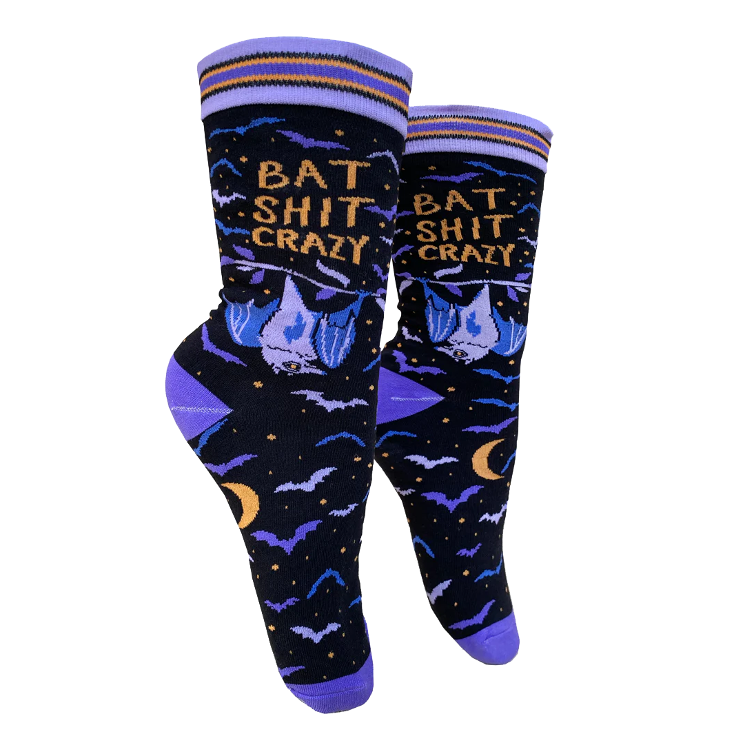 Bat Shit Crazy Socks - Womens