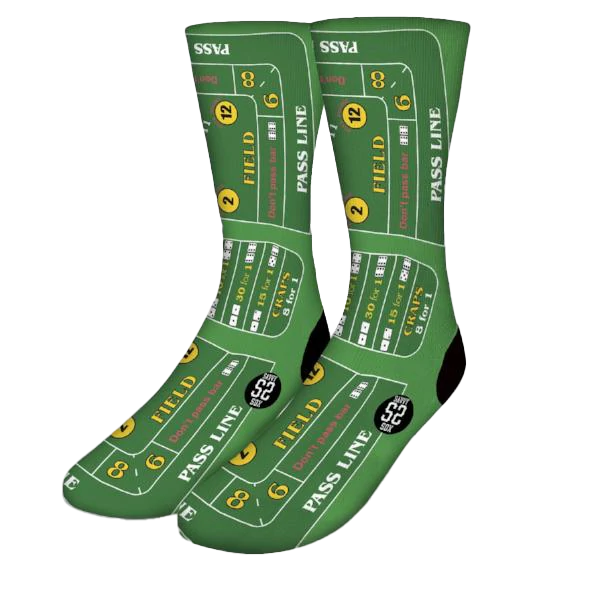 THESE DICE ARE CRAPS Fun Casino Themed Socks - Men