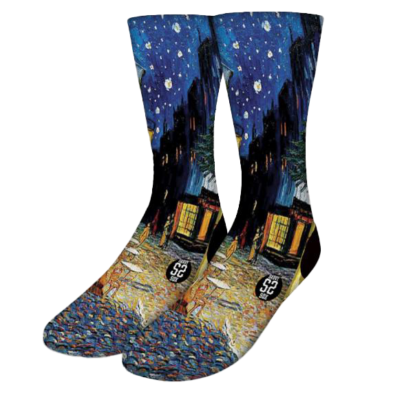 Vincent Van Gogh - Cafe Terrace Socks - Adult