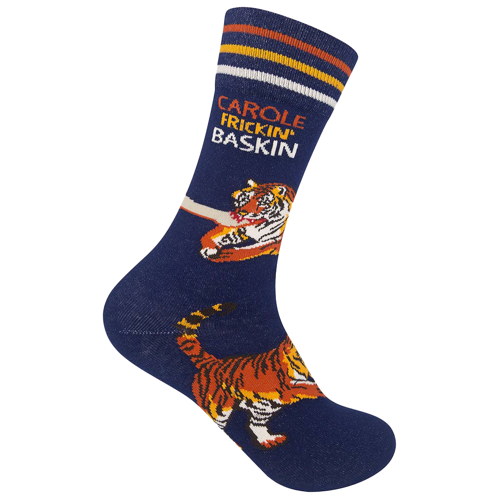 Tiger King - Carole Frickin&#39; Baskin - Joe Exotic - CLEAN Socks