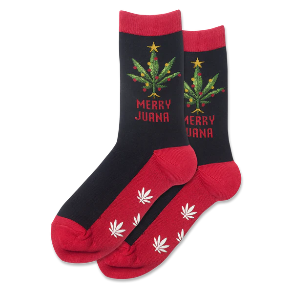 Merry Juana Non Skid Black Women&#39;s Socks
